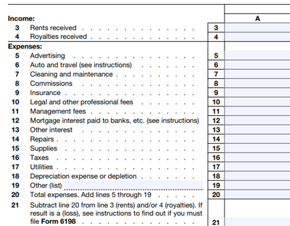 depiction of a Schedule E