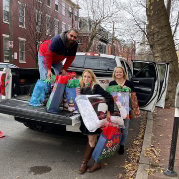 Dropping off Blankets and Pillows 2-1