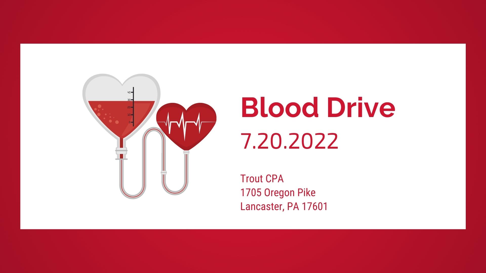 Trout CPA Hosts Blood Drive on July 20th