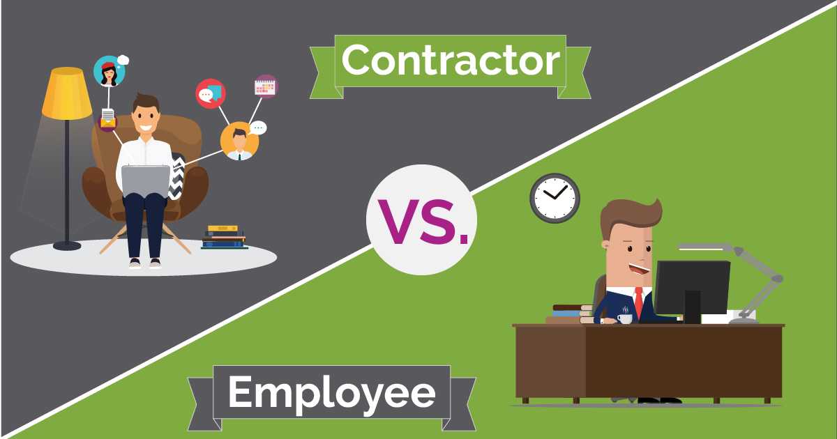 What is difference between employee and contractor?
