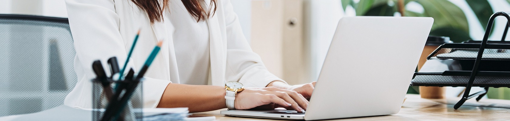 lady at computer
